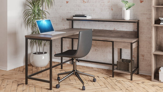 Arlenbry L-Desk with Storage Homeline Furniture