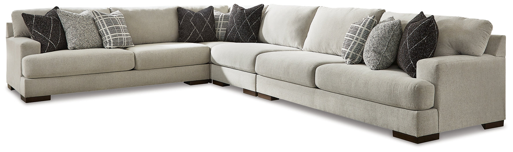 Artsie 4-Piece Sectional with Ottoman Homeline Furniture