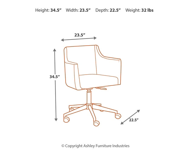 Baraga Home Office Desk with Chair Homeline Furniture