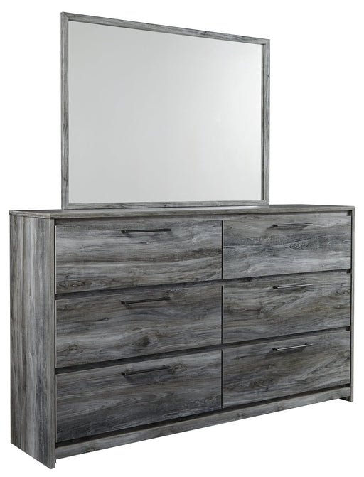 Baystorm Full Panel Bed with Mirrored Dresser and Nightstand Homeline Furniture