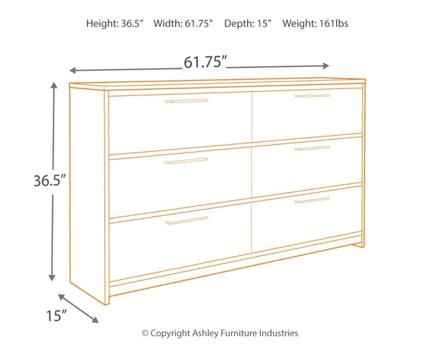 Baystorm King Panel Bed with 2 Storage Drawers with Dresser Homeline Furniture