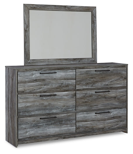 Baystorm King Panel Headboard with Mirrored Dresser Homeline Furniture