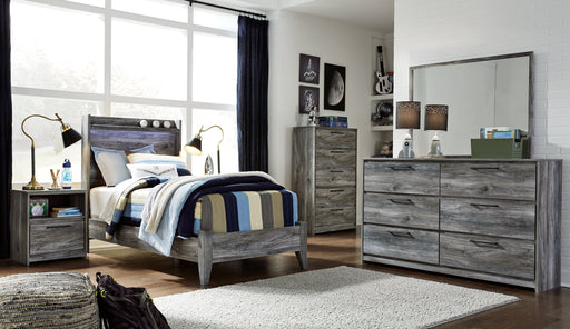 Baystorm Twin Panel Bed with Dresser Homeline Furniture