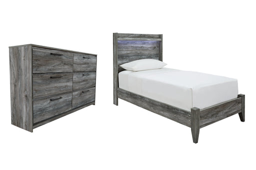 Baystorm Twin Panel Bed with Dresser Homeline Furniture