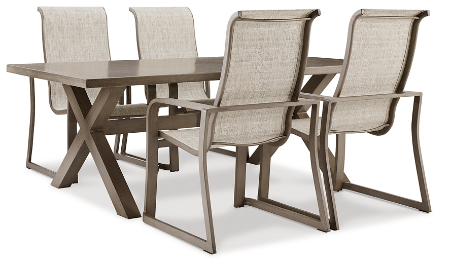 Beach Front Outdoor Dining Table and 4 Chairs Homeline Furniture