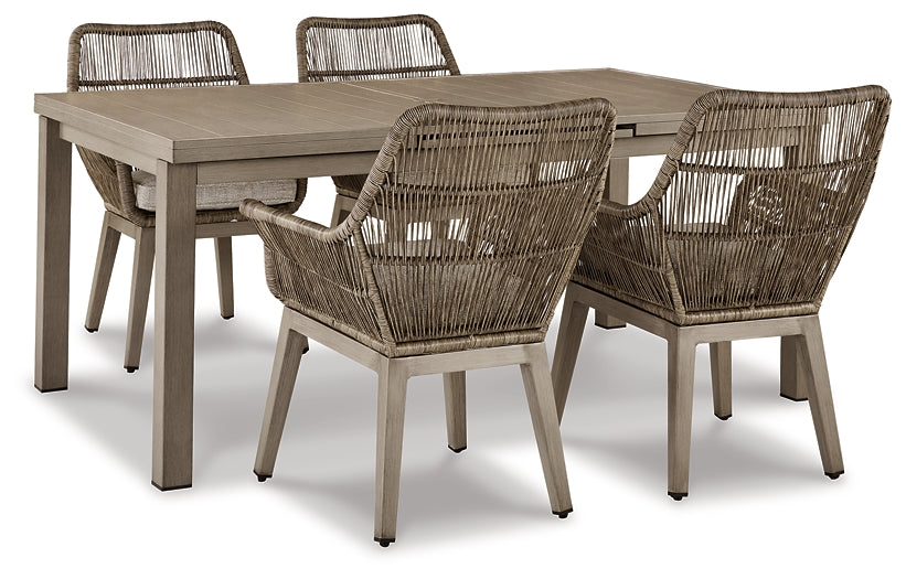 Beach Front Outdoor Dining Table and 4 Chairs Homeline Furniture