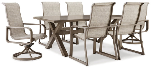 Beach Front Outdoor Dining Table and 6 Chairs Homeline Furniture