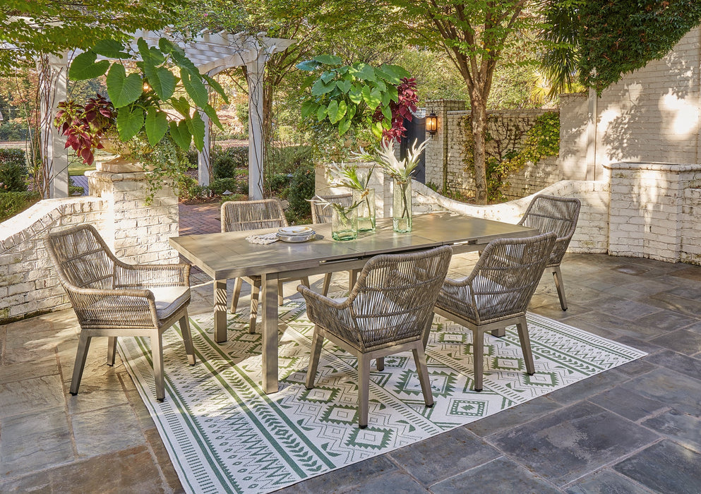 Beach Front Outdoor Dining Table and 6 Chairs Homeline Furniture