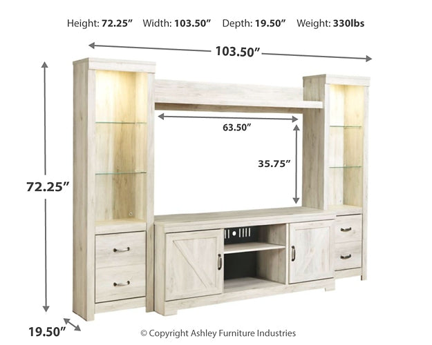 Bellaby 4-Piece Entertainment Center Homeline Furniture