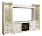 Bellaby 4-Piece Entertainment Center with Electric Fireplace Homeline Furniture