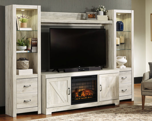 Bellaby 4-Piece Entertainment Center with Electric Fireplace Homeline Furniture