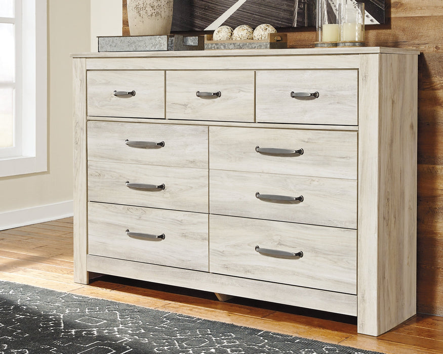 Bellaby King Crossbuck Panel Bed with Dresser Homeline Furniture