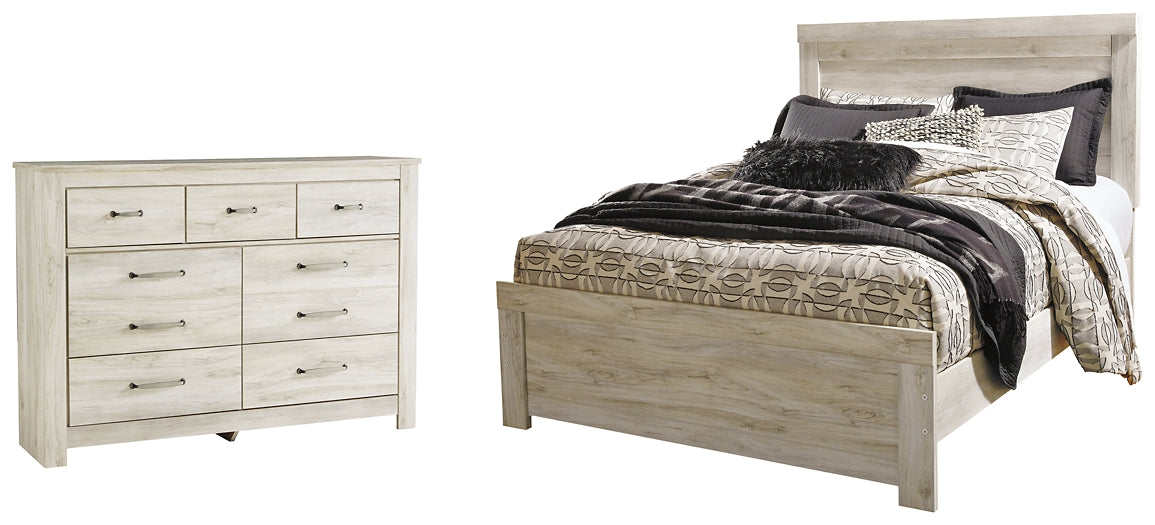 Bellaby Queen Crossbuck Panel Bed with Dresser Homeline Furniture