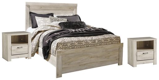 Bellaby Queen Panel Bed with 2 Nightstands Homeline Furniture