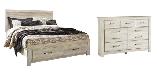 Bellaby Queen Platform Bed with 2 Storage Drawers with Dresser Homeline Furniture