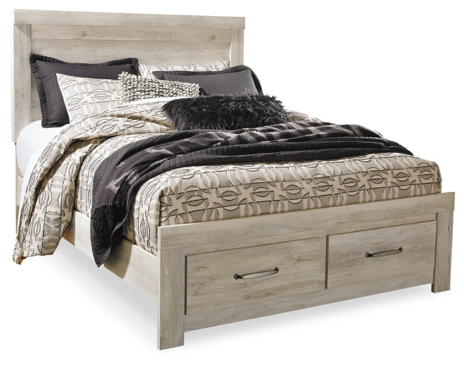 Bellaby Queen Platform Bed with 2 Storage Drawers with Mirrored Dresser, Chest and 2 Nightstands Homeline Furniture