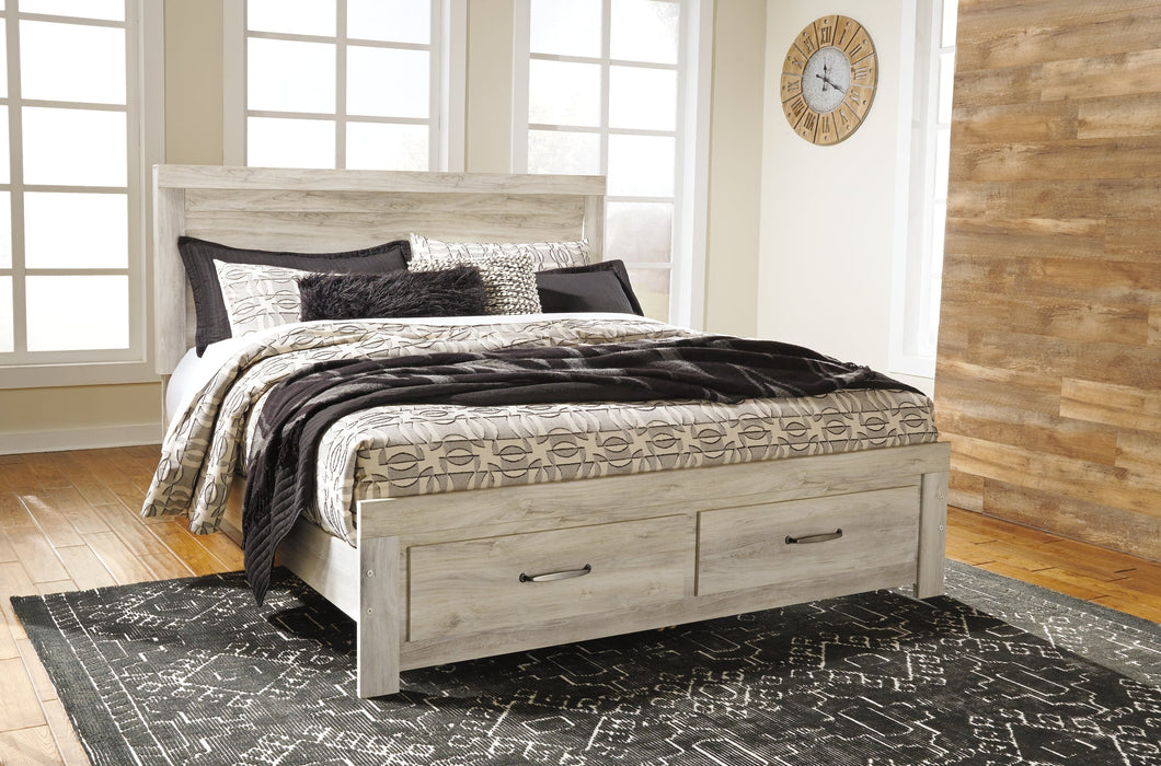 Bellaby Queen Platform Bed with 2 Storage Drawers with Mirrored Dresser and 2 Nightstands Homeline Furniture