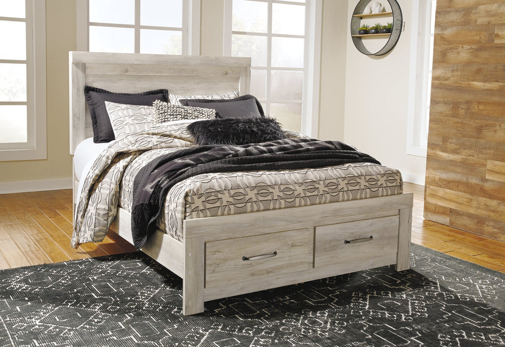 Bellaby Queen Platform Bed with 2 Storage Drawers with Mirrored Dresser and 2 Nightstands Homeline Furniture