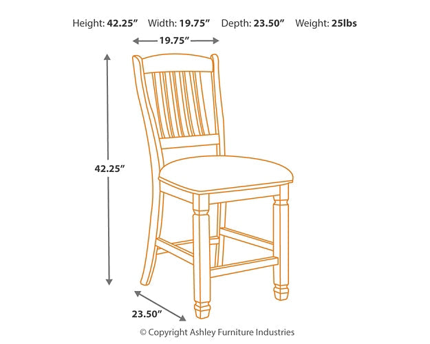 Bolanburg Counter Height Dining Table and 6 Barstools Homeline Furniture