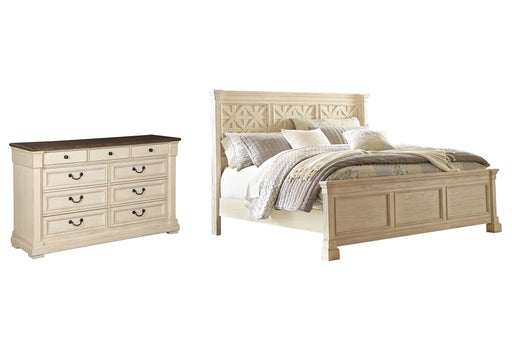 Bolanburg King Panel Bed with Dresser Homeline Furniture