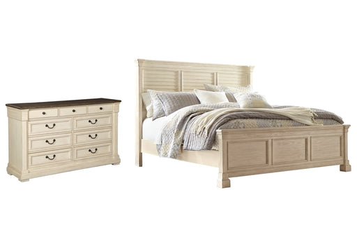 Bolanburg King Panel Bed with Dresser Homeline Furniture