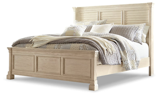 Bolanburg King Panel Bed with Mirrored Dresser and Chest Homeline Furniture