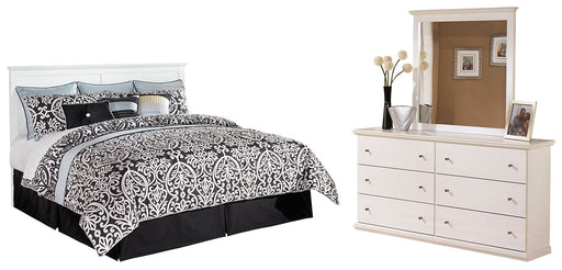 Bostwick Shoals King/California King Panel Headboard with Mirrored Dresser Homeline Furniture