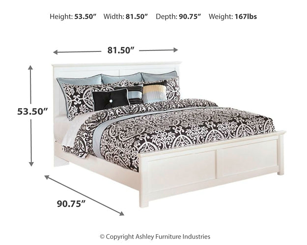 Bostwick Shoals King Panel Bed with Dresser Homeline Furniture