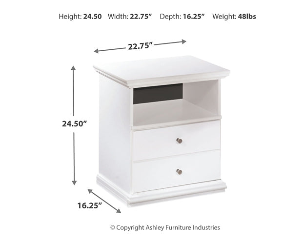 Bostwick Shoals King Panel Bed with Mirrored Dresser, Chest and Nightstand Homeline Furniture