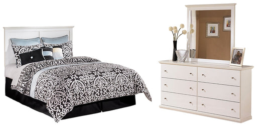 Bostwick Shoals Queen/Full Panel Headboard with Mirrored Dresser Homeline Furniture