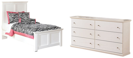 Bostwick Shoals Queen Panel Bed with Mirrored Dresser, Chest and Nightstand Homeline Furniture