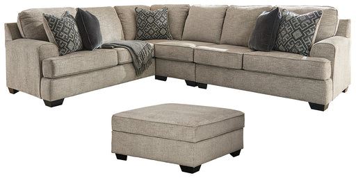 Bovarian 3-Piece Sectional with Ottoman Homeline Furniture