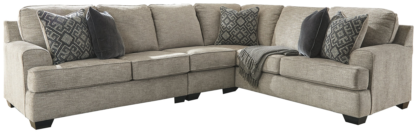 Bovarian 3-Piece Sectional with Ottoman Homeline Furniture