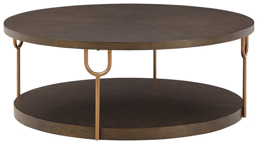 Brazburn Round Cocktail Table Homeline Furniture