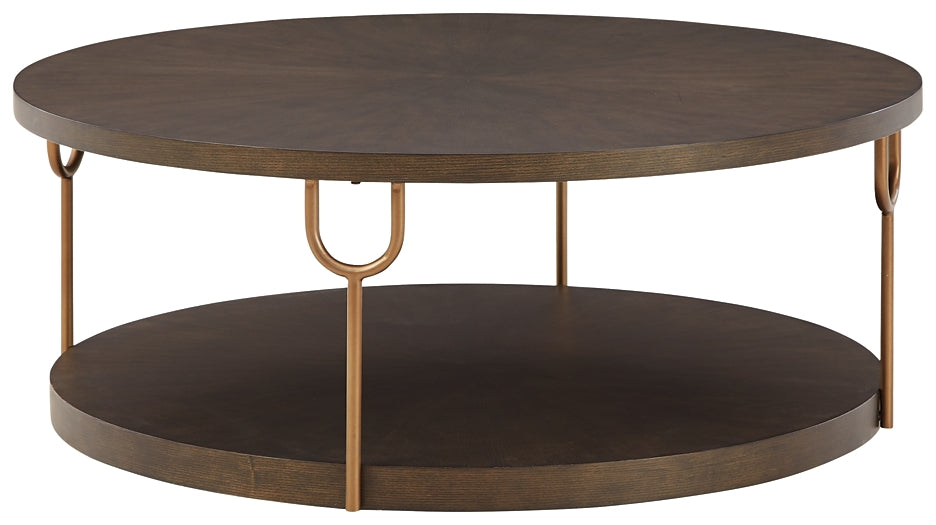 Brazburn Round Cocktail Table Homeline Furniture