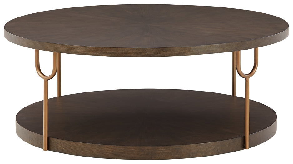 Brazburn Round Cocktail Table Homeline Furniture