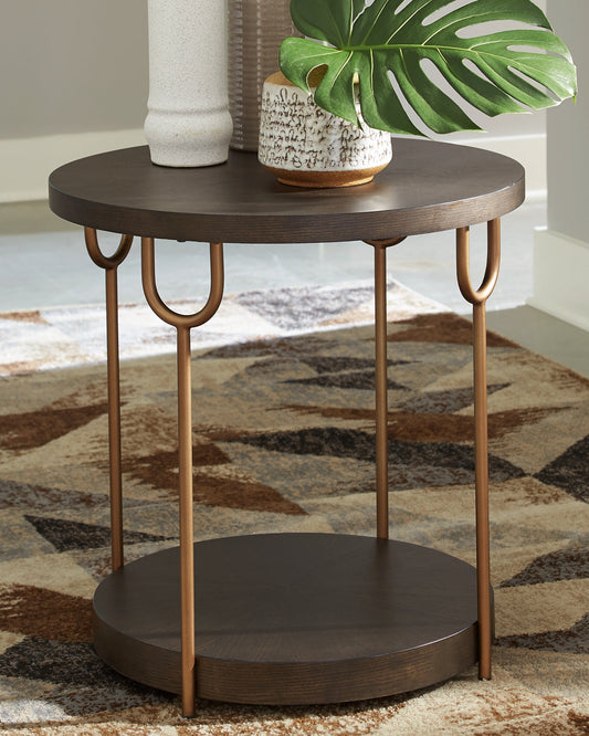 Brazburn Round End Table Homeline Furniture