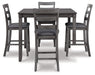 Bridson Square Counter TBL Set (5/CN) Homeline Furniture