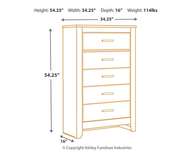 Brinxton Five Drawer Chest Homeline Furniture