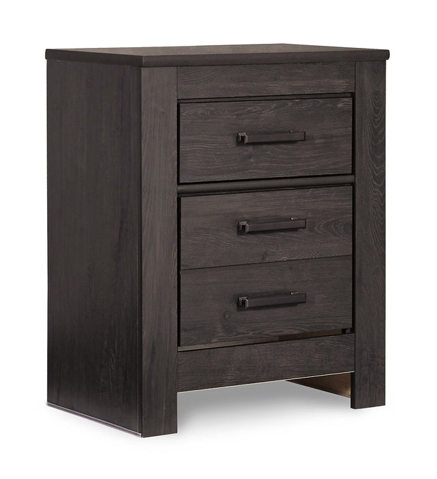 Brinxton Full Panel Bed with Mirrored Dresser, Chest and Nightstand Homeline Furniture