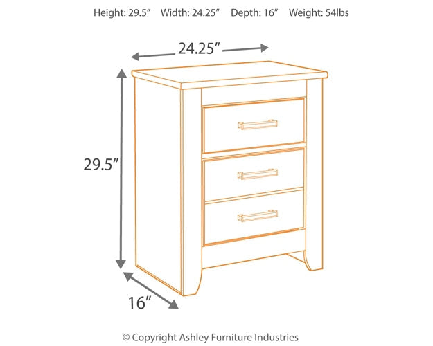 Brinxton Full Panel Bed with Mirrored Dresser and 2 Nightstands Homeline Furniture