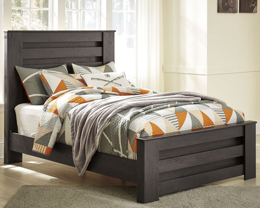 Brinxton Full Panel Bed with Nightstand Homeline Furniture