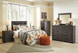 Brinxton Full Panel Headboard with Mirrored Dresser Homeline Furniture