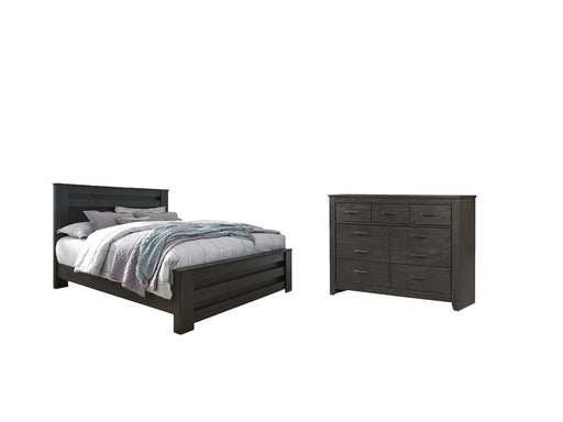 Brinxton King Panel Bed with Dresser Homeline Furniture