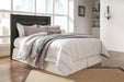 Brinxton Queen/Full Panel Headboard with Mirrored Dresser and 2 Nightstands Homeline Furniture