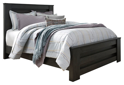 Brinxton Queen Panel Bed with 2 Nightstands Homeline Furniture