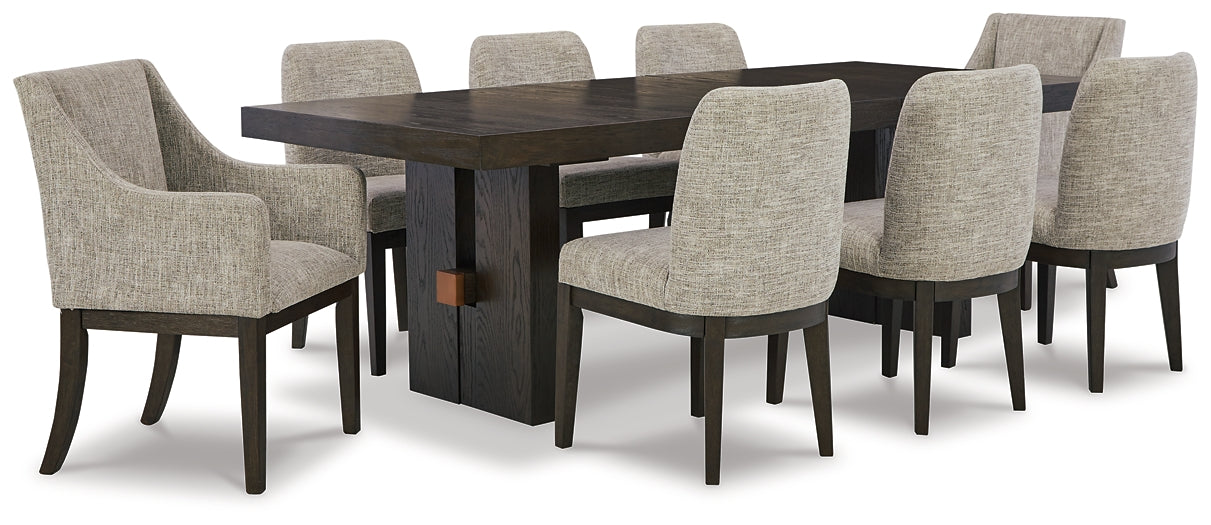 Burkhaus Dining Table and 8 Chairs Homeline Furniture