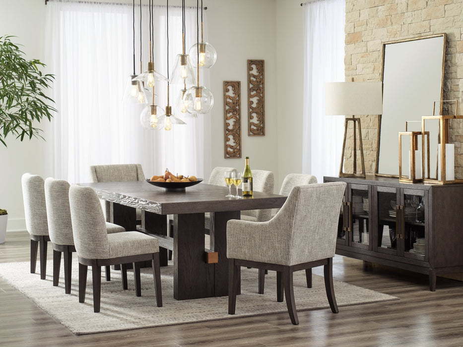 Burkhaus Dining Table and 8 Chairs Homeline Furniture