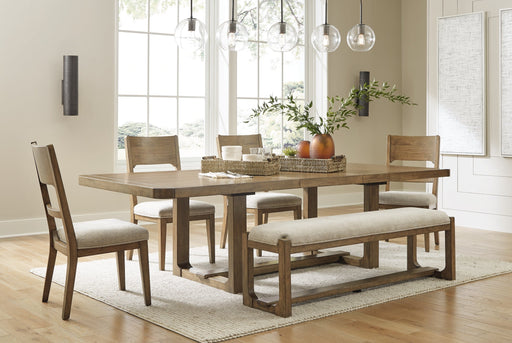 Cabalynn Dining Table and 4 Chairs and Bench Homeline Furniture