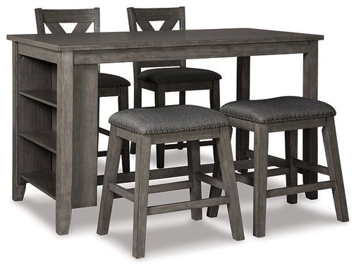 Caitbrook Counter Height Dining Table and 4 Barstools Homeline Furniture